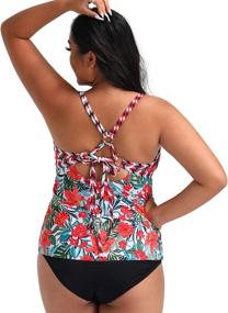 img 3 attached to Swimsuits Tankini Bathing Control Swimwear Sports & Fitness and Water Sports