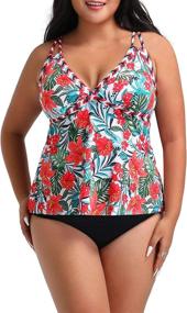 img 4 attached to Swimsuits Tankini Bathing Control Swimwear Sports & Fitness and Water Sports