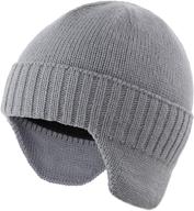 🧢 stay warm in style with home prefer mens winter hat: knit earflap hat stocking caps with ears beanie hat logo