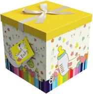 🎁 подарочная коробка для малышей petit bebe collection 12x12x12 - легко собирается и многократно используется - без необходимости клея - включает ленту, тканевую бумагу и ярлык для подарка - коробка для подарков ez от endless art us логотип