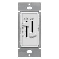 🔧 enerlites 3-speed ceiling fan control and led dimmer light switch, single pole light fan switch, 2.5a load, 300w incandescent, no neutral wire required, white - model 17001-f3-w logo