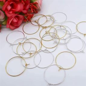 img 1 attached to TOAOB 600pcs 25mm Silver/Gold Wine Glass Charm Rings: Open Jump Rings for Jewelry Making & Events