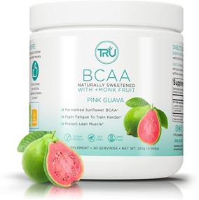 img 4 attached to TRU BCAA Powder - Vegan-Friendly Plant Based BCAAs, Zero Calories, No Artificial Sweeteners or Dyes, 30 Servings (Pink Guava)