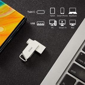 img 1 attached to 🔑 SSK 32GB USB C Flash Drive Mini Dual Thumb Drive, 2 in 1 Type C + USB 3.1 Memory Stick Thunderbolt Jump Drive, Portable USB Key for Android Phone, MacBook/Pro - 180MB/s