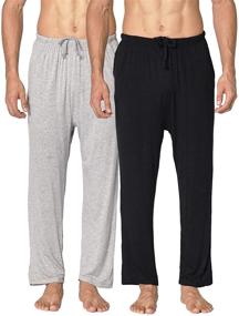img 4 attached to Premium Locachy Pockets Lightweight Bottoms - X-Large Men's Apparel for Sleep & Lounge