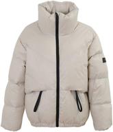 women's winter thick high stand collar puffer down jacket logo