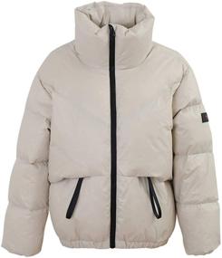 img 4 attached to Women's Winter Thick High Stand Collar Puffer Down Jacket