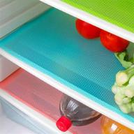 🧊 washable refrigerator liners - 12 pcs mats covers for organizing home kitchen gadgets & accessories in top freezer glass shelf, wire shelving, cupboard, cabinet drawers логотип