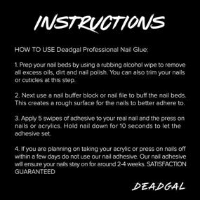 img 2 attached to 💅 DEADGAL Professional Nail Glue: Superior Hold, Long-lasting Adhesive for Acrylic, Gel, and Artificial Nails