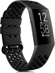img 4 attached to ⛈️ Breathable, Waterproof Findway Bands for Fitbit Charge 4/3 - Ideal Fitness Activity Tracker Straps for Women and Men