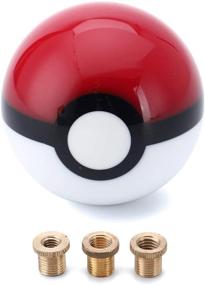 img 4 attached to Pokeball Gear Shift Knob - 2.15 Inches, Compatible with Most Car Models, 4 5 6 Speed - Includes Adapters