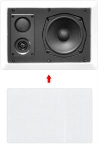 img 4 attached to 🔊 Pyle PDIW87 White Ceiling Wall Mount Enclosed Speaker - 400W Stereo In-wall/In-ceiling 8" Full Range Deep Bass Speaker System - Flush Mount | 50Hz-20kHz Frequency Response