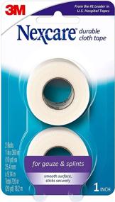 img 4 attached to 🩹 Nexcare Durable Cloth First Aid Tape - Tear Resistant - Ideal for Securing Splints and Bulky Dressings - Pack of 2 Rolls