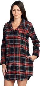 img 4 attached to Ashford Brooks Womens Flannel Nightshirt Women's Clothing for Lingerie, Sleep & Lounge