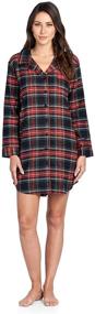 img 3 attached to Ashford Brooks Womens Flannel Nightshirt Women's Clothing for Lingerie, Sleep & Lounge