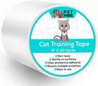 🐱 pet mob cat scratch deterrent tape - stop bad habits with anti-scratch training tape - double sided carpet & furniture pet protector - effective solution for cats on carpet, furniture, couch, door logo