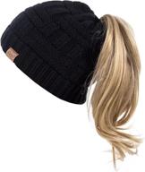 alepo womens beanie ponytail winter логотип