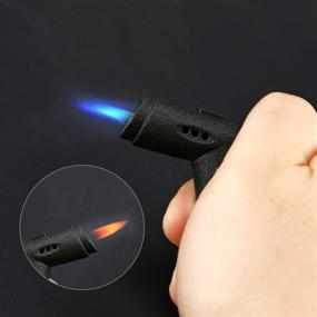 img 1 attached to Yusud Jet/Soft Flame Torch Lighter - Butane Fuel Refillable | Windproof | Gas Visible Window | Unique Table Top Design for Men