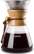 ☕ cosori pour over coffee maker - double-layer stainless steel filter, coffee dripper brewer & glass coffee pot - high heat resistant decanter - 34 ounce logo