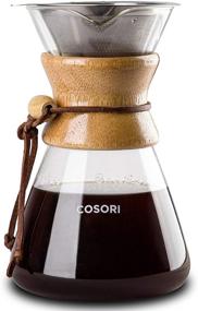 img 4 attached to ☕ COSORI Pour Over Coffee Maker - Double-layer Stainless Steel Filter, Coffee Dripper Brewer & Glass Coffee Pot - High Heat Resistant Decanter - 34 Ounce