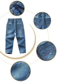img 1 attached to 👖 Elevate Your Toddlers' Style with our Washed Elastic Length Regular Boys' Jeans