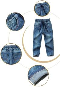 img 2 attached to 👖 Elevate Your Toddlers' Style with our Washed Elastic Length Regular Boys' Jeans