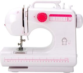 img 4 attached to 🪡 Portable Mini Sewing Machine for Beginners by Gr8ware - Electric Mending Machine with 12 Built-in Stitches, Double Thread, 2 Speeds, Foot Pedal, Light, and Storage Drawer