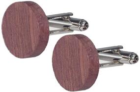 img 3 attached to 🔘 Enhance Your Style with Salutto Natural Round Cufflinks - Timeless Elegance for Every Occasion