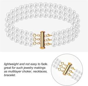 img 1 attached to ⛓️ Enhance Your Jewelry Game with Layered Necklace Spacer Clasps - Magnetic Tube Lock for Bracelets, Necklaces, Pearls, and Crafts (Gold & Silver)