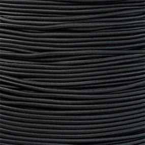 img 1 attached to 🧶 USA-Made 1/8 Inch Shock Cord by PARACORD PLANET - Available in 10, 25, 50, and 100 Feet (Black, 100 Feet)