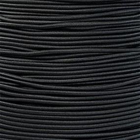 img 4 attached to 🧶 USA-Made 1/8 Inch Shock Cord by PARACORD PLANET - Available in 10, 25, 50, and 100 Feet (Black, 100 Feet)