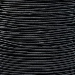 img 2 attached to 🧶 USA-Made 1/8 Inch Shock Cord by PARACORD PLANET - Available in 10, 25, 50, and 100 Feet (Black, 100 Feet)