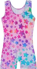 img 3 attached to 🦄 Sparkly Unicorn Leotards for Girls Gymnastics: Kids' Biketard With Shorts & Dazzling Dance Unitards in Multiple Colors