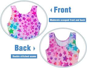 img 2 attached to 🦄 Sparkly Unicorn Leotards for Girls Gymnastics: Kids' Biketard With Shorts & Dazzling Dance Unitards in Multiple Colors