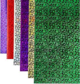 img 3 attached to 🌟 Bright Creations Sparkling 72-Sheets Holographic Glitter Cardstock Paper 250 GSM (8.5 x 11 in, 6 Assorted Colors)