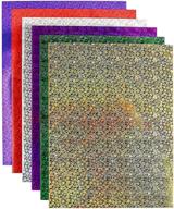 🌟 bright creations sparkling 72-sheets holographic glitter cardstock paper 250 gsm (8.5 x 11 in, 6 assorted colors) logo