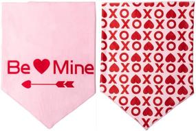 img 4 attached to BoomBone Valentines Bandana Triangle Scarf