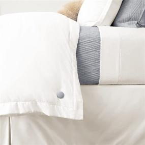 img 3 attached to Duvet Clips - Prevent Comforter Shifting in Cover - Dual-Sided 🛏️ Pin Fasteners - Linen Button Fabric - Grey - Pack of 4