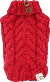 img 3 attached to 🐶 FouFou Dog Red Urban Knit Sweater – Size Medium