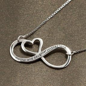 img 1 attached to ❤️ CharmSStory Forever Love Infinity Mother Daughter Necklace for Mom - Sterling Silver Heart Pendant - Perfect for Mother's Day