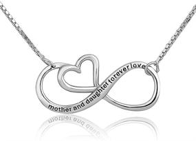 img 2 attached to ❤️ CharmSStory Forever Love Infinity Mother Daughter Necklace for Mom - Sterling Silver Heart Pendant - Perfect for Mother's Day