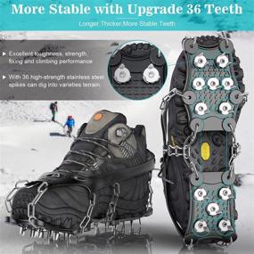 img 3 attached to VOROAR Crampons Climbing Grippers Microspikes Outdoor Recreation