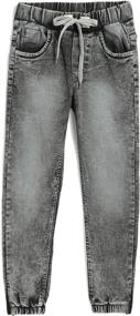 img 4 attached to Chopper Club Tapered Denims Joggers Boys' Clothing - Jeans