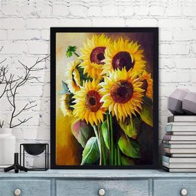 img 3 attached to 🌻 Transform Your Space with AIRDEA DIY Sunflower Diamond Painting Kit - 5D Square Full Drill Gem Embroidery Art for Adults, Fall-inspired Craft and Canvas Wall Decor