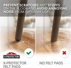 img 1 attached to 🪑 X-PROTECTOR Nail-on Felt Pads - 40 Furniture Floor Protectors - Felt Chair Pads for Hardwood Floors - Best Furniture Sliders with 20mm for Wood Floors!