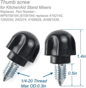 img 2 attached to 🔧 4162142 Mixer Thumb Screw for KitchenAid & Whirlpool Mixers - Replaces 9709194 WP9709194 240374 (Pack of 2)