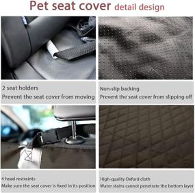 img 3 attached to 🐶 CICVSOC Dog Car Seat Covers - Scratchproof Nonslip Hammock Backseat Protector for Pets