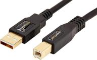 🖨️ 10 feet (3 meters) black printer cable with a-male to b-male connector - enhanced for seo logo