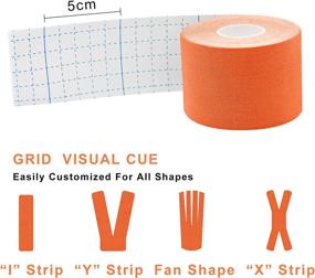 img 2 attached to 🧡 MUEUSS Uncut Kinesiology Tape - Waterproof, Elastic Sports Tape in Orange (1 Roll)