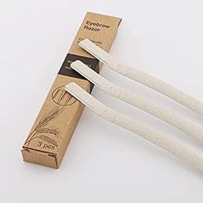 img 2 attached to 🌿 Biodegradable Face Razor and Eyebrow Shaper | Recycled Wheat Straw Material | 3 Count Pack | Generic Derma-Plane Razor